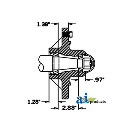 A & I Products Hub & Spindle Assy. (8 Bolt) 13" x12" x11" A-HS450088
